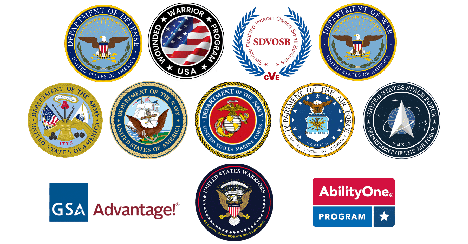 ALL LOGOS WWP MILITARY SIGNATURES